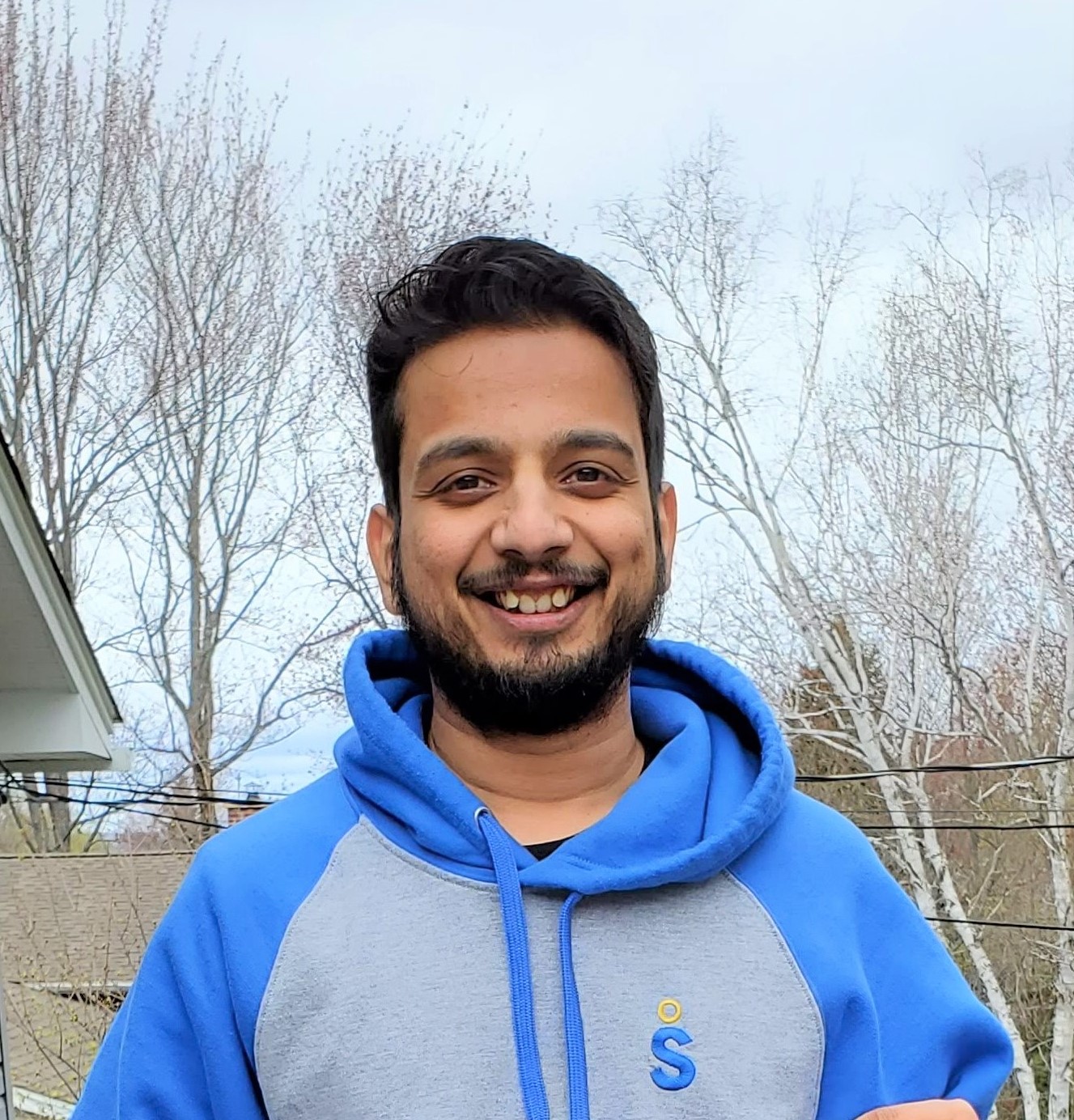 Pragith Prakash smiling outdoors